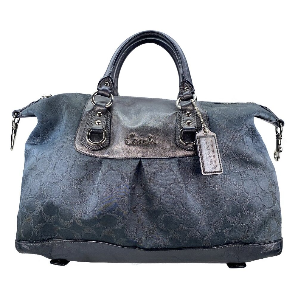 COACH Ashley Signature C Sateen Leather Satchel Shoulder Bag - G1120-F18775